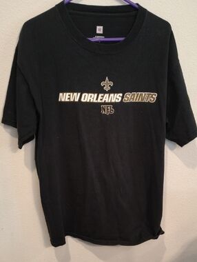 NFL New Orleans Saints Black Tee Large